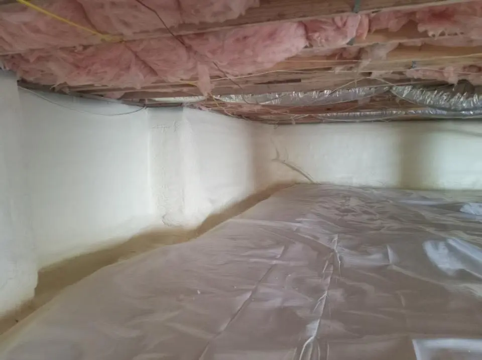 Crawl space encapsulation with closed-cell spray foam for Attic Insulation in Patterson